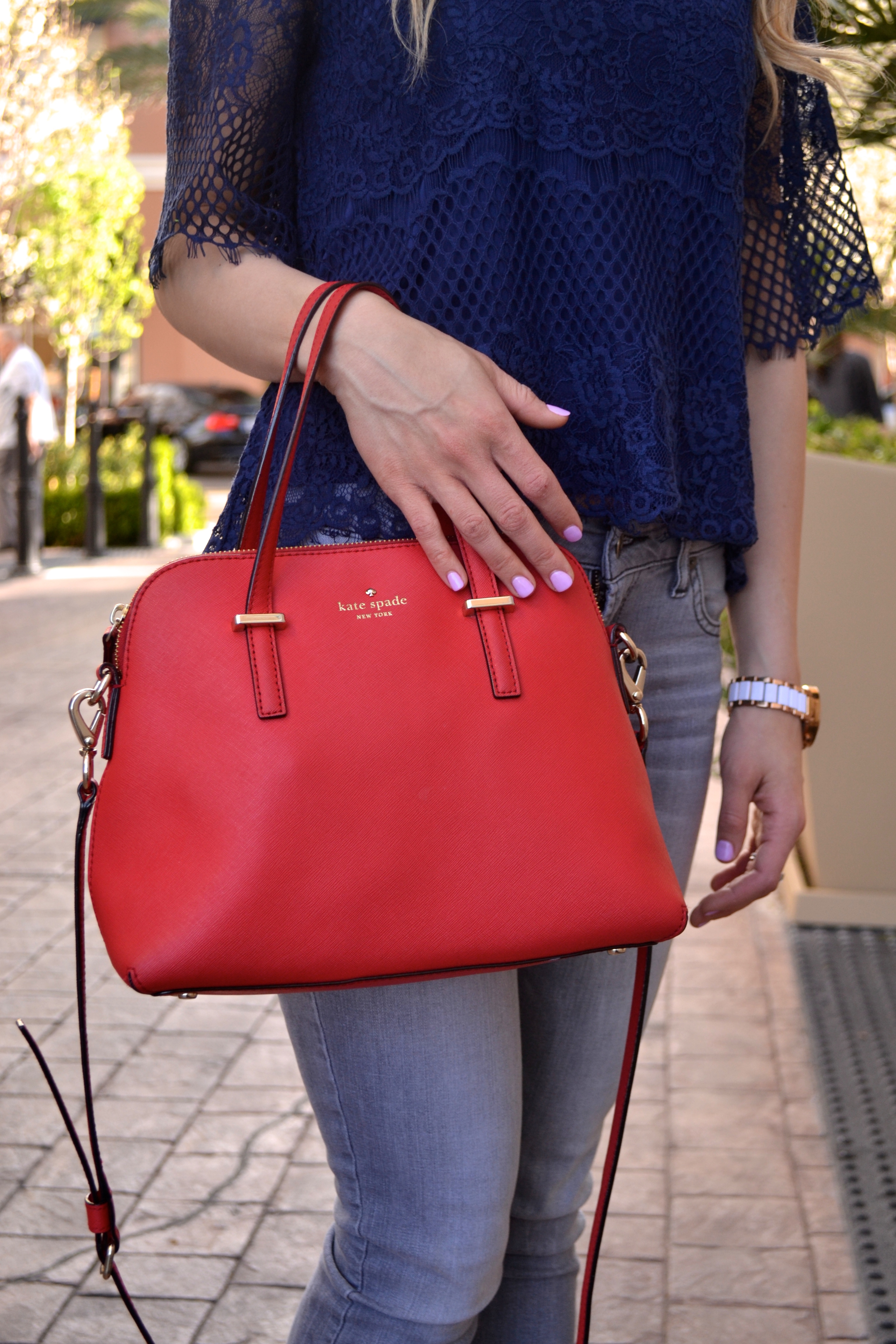 Kate Spade Red Bag on Glam Life Living