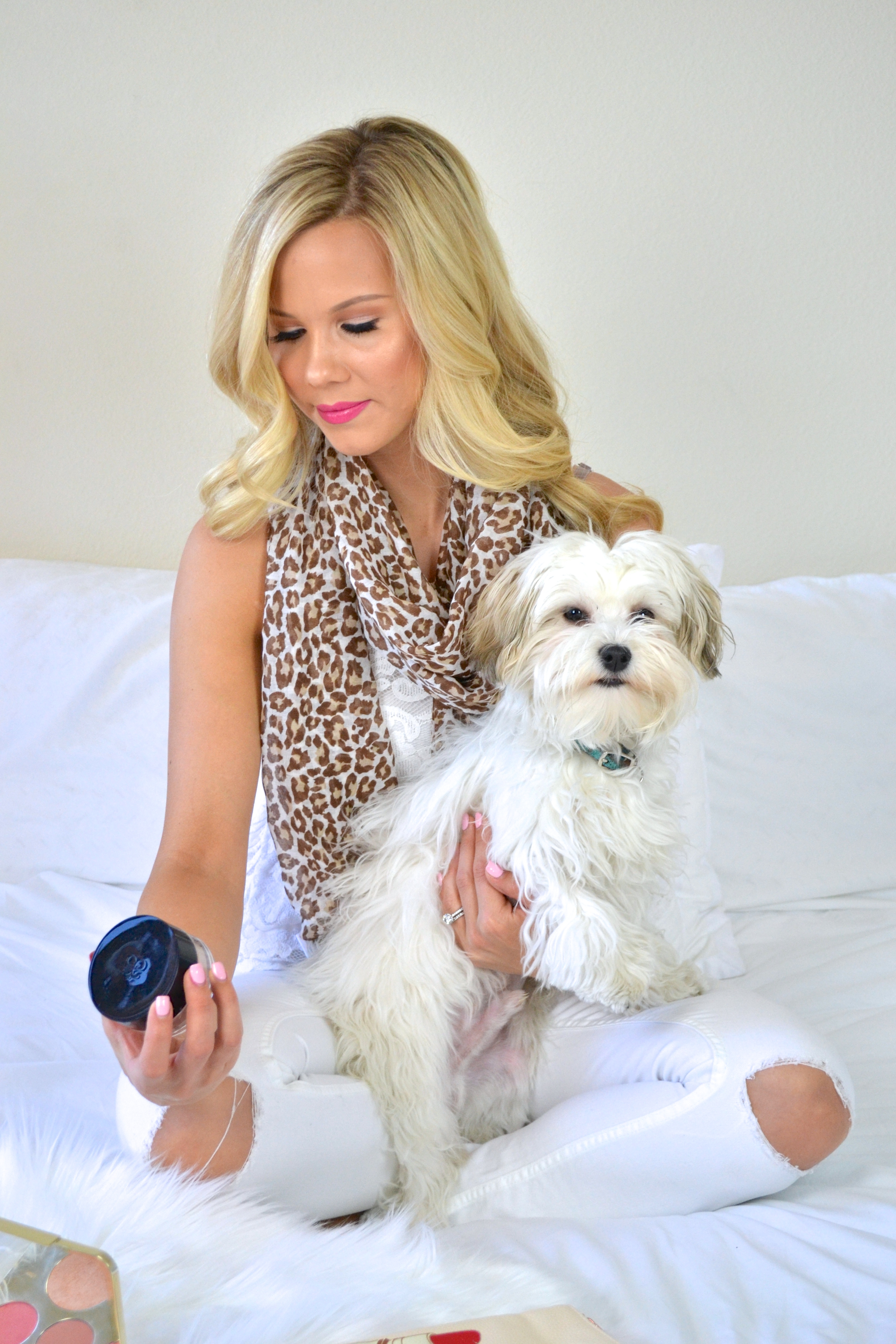 glamlifeliving Puppy Theodore and Makeup Products