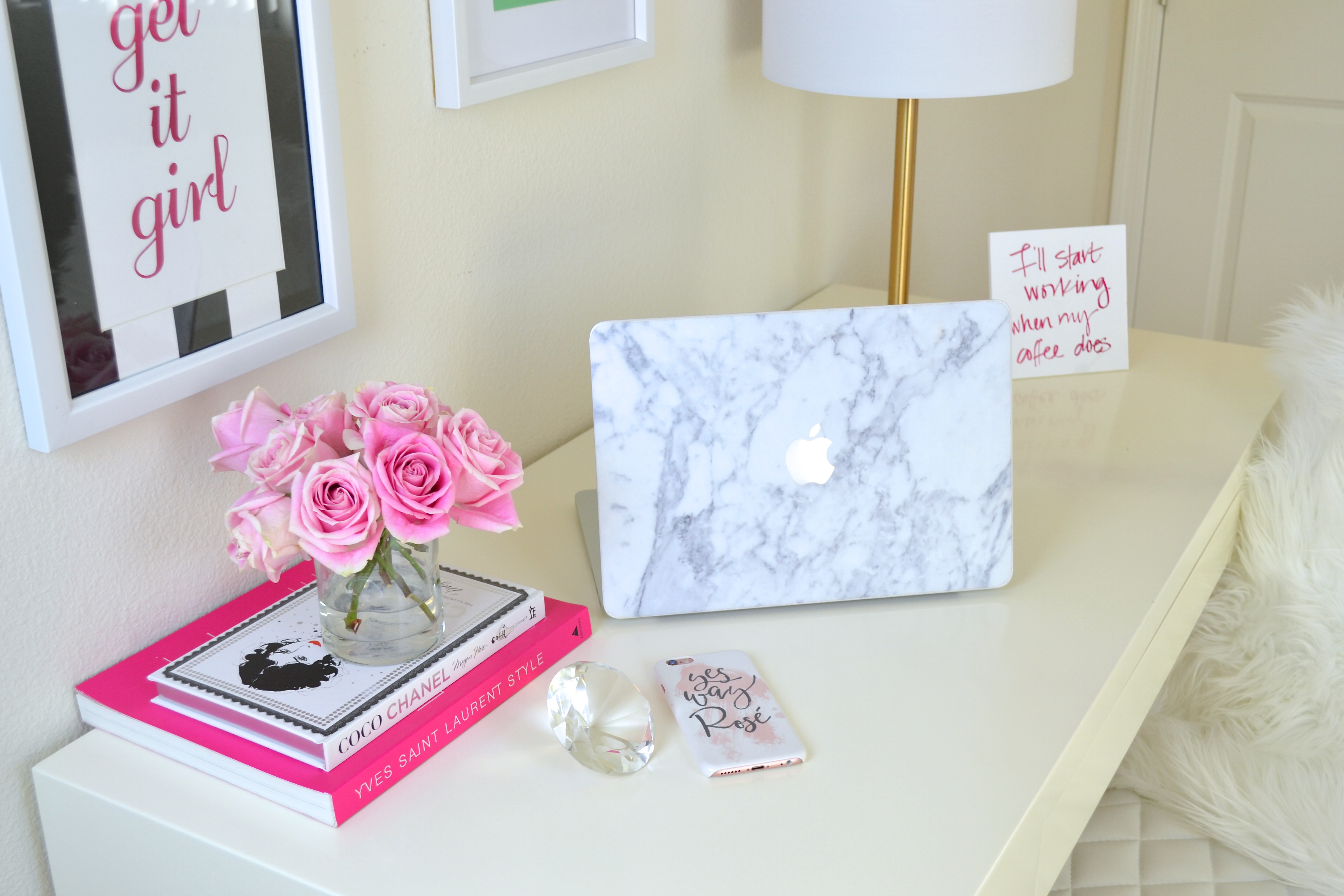 Marble Laptop Skin |CaseApp.com| How to Glam Your Desk with Glam Life Living