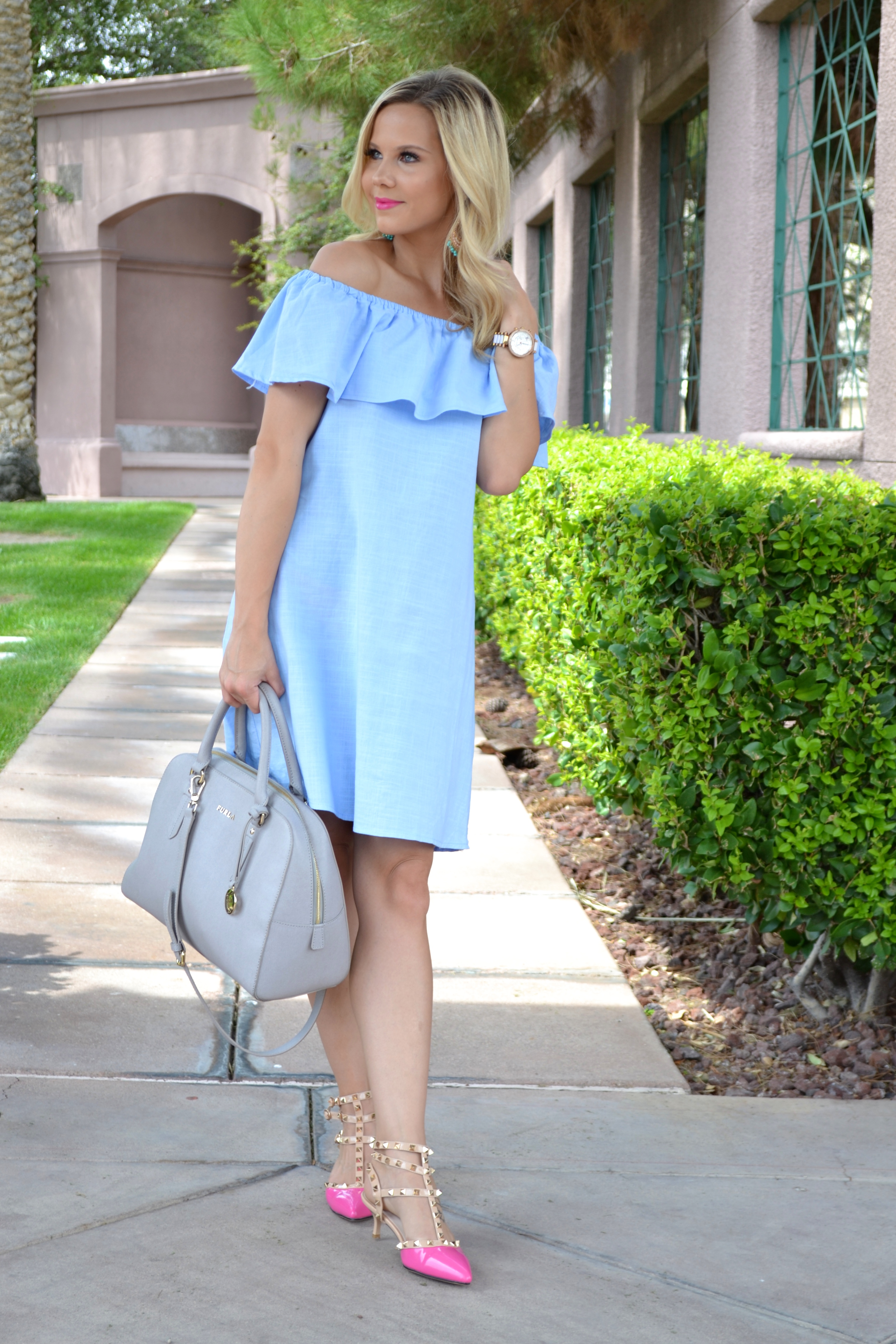 Off the Shoulder Dress |glamlifeliving.com|