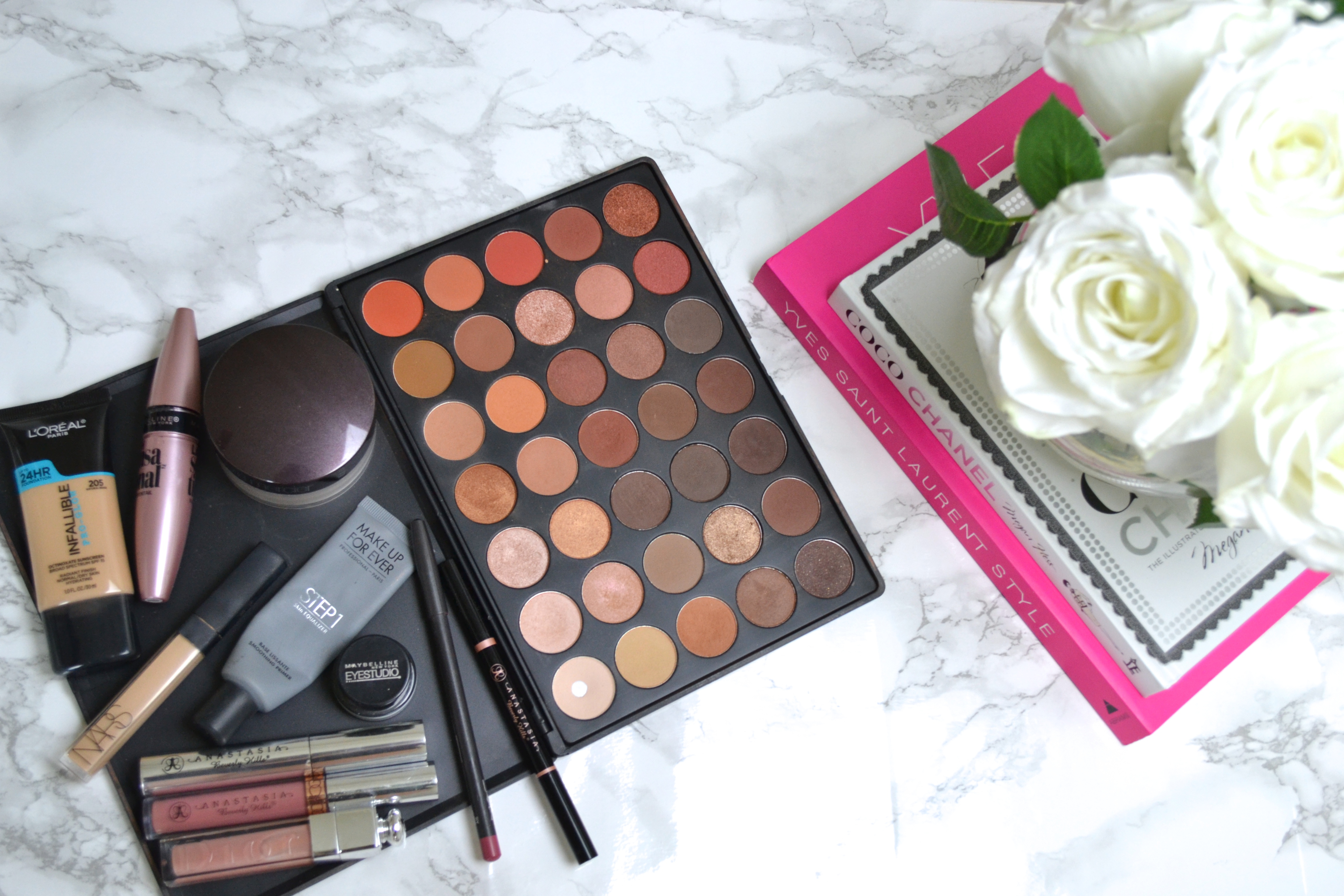 Makeup Products used for Fall Makeup Look on glamlifeliving.com