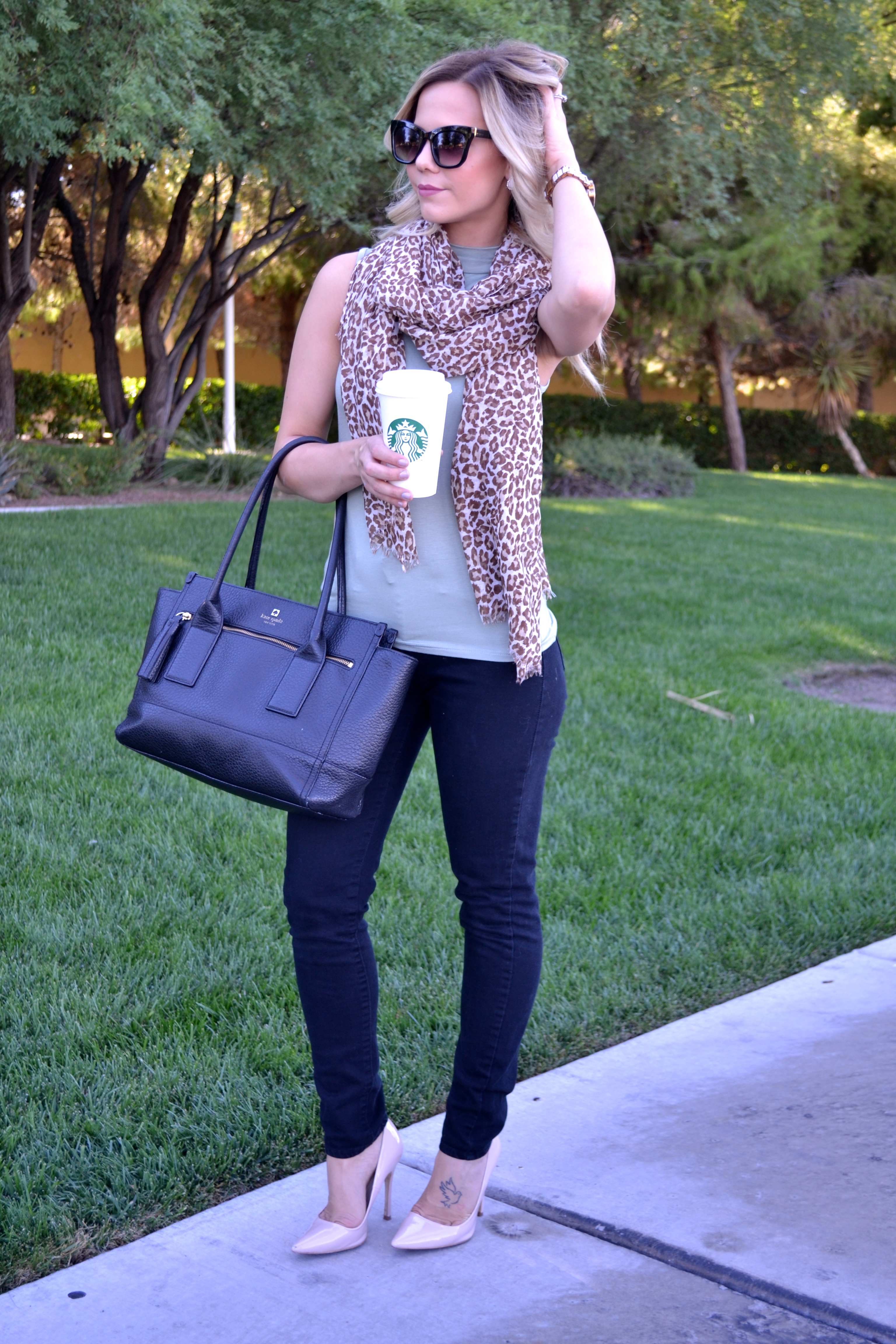 Fall Fashion and Cheetah Print Scarf on glamlifeliving.com