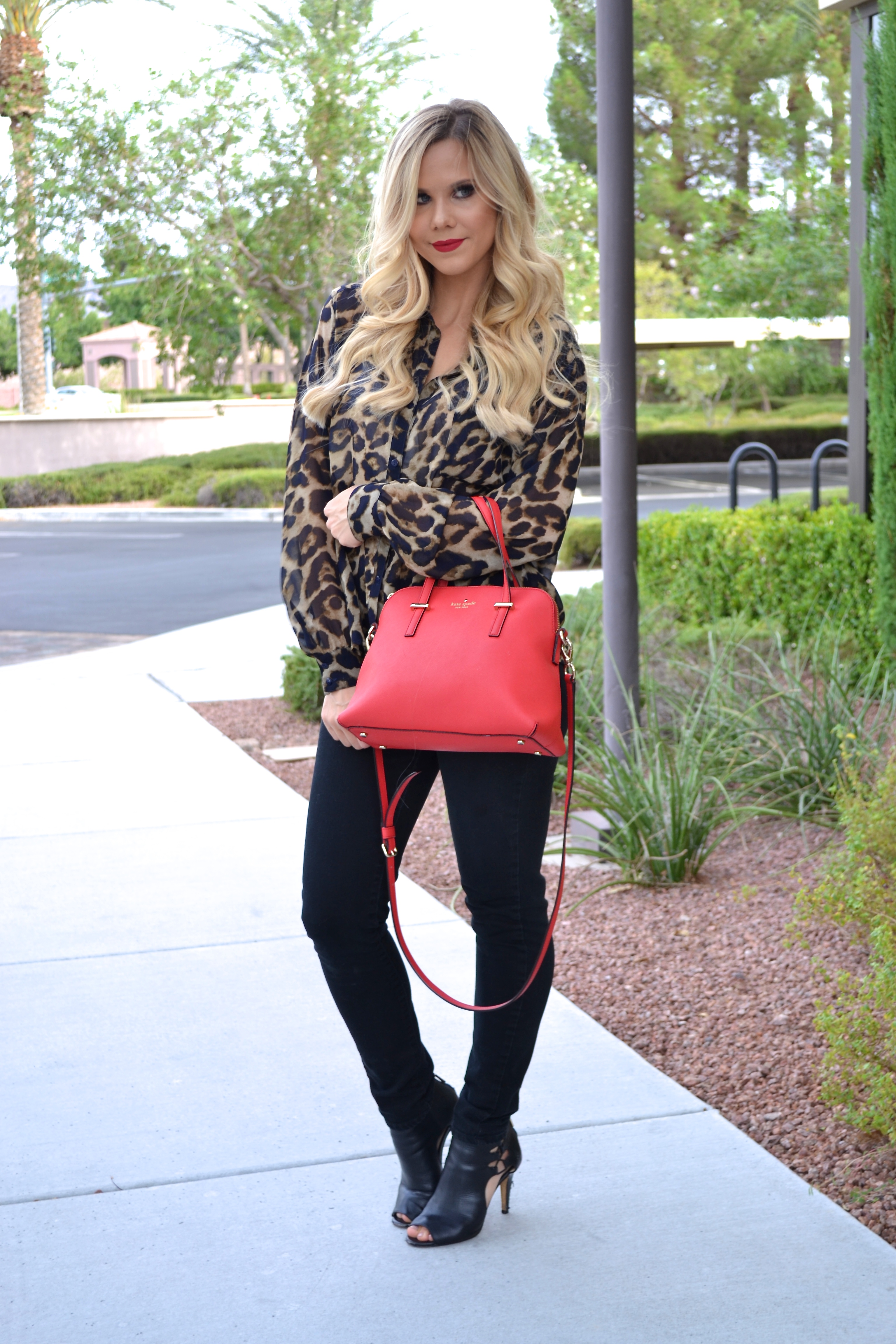 Cheetah Blouse and Kate Spade Handbag |The Print That Will Never Fade| glamlifeliving.com