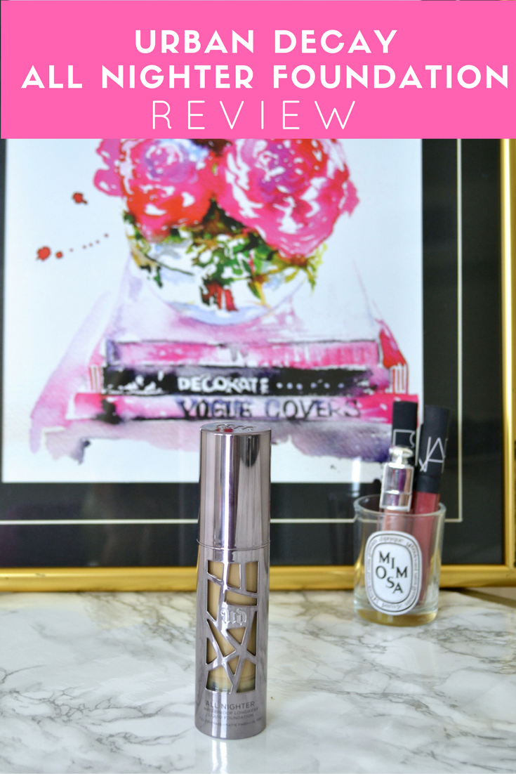 Urban Decay All Nighter Foundation Review on glamlifeliving.com