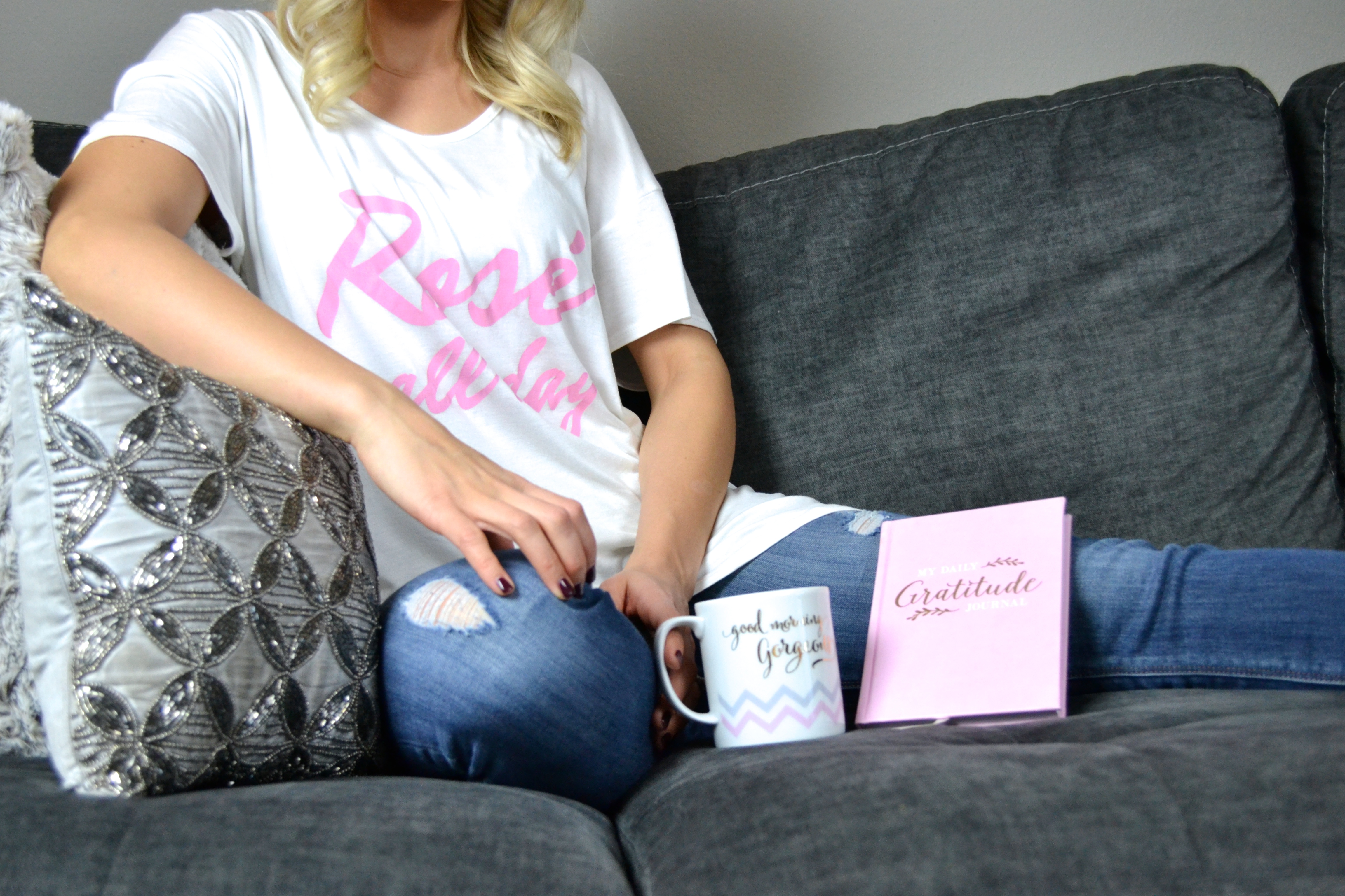 Rose All Day Shirt and Gratitude Journal 