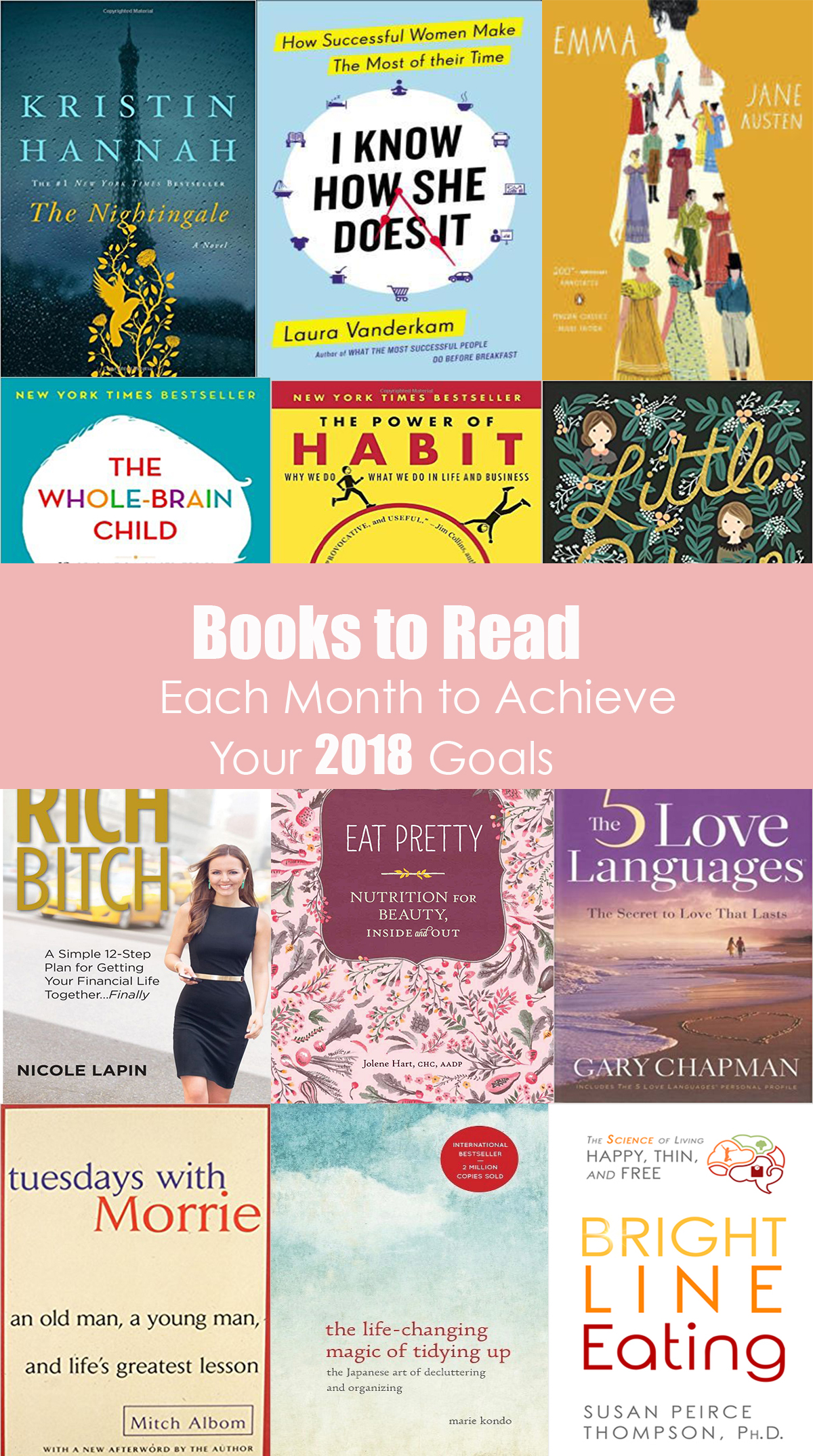 Books to Read Each Month to Achieve Your 2018 Goals