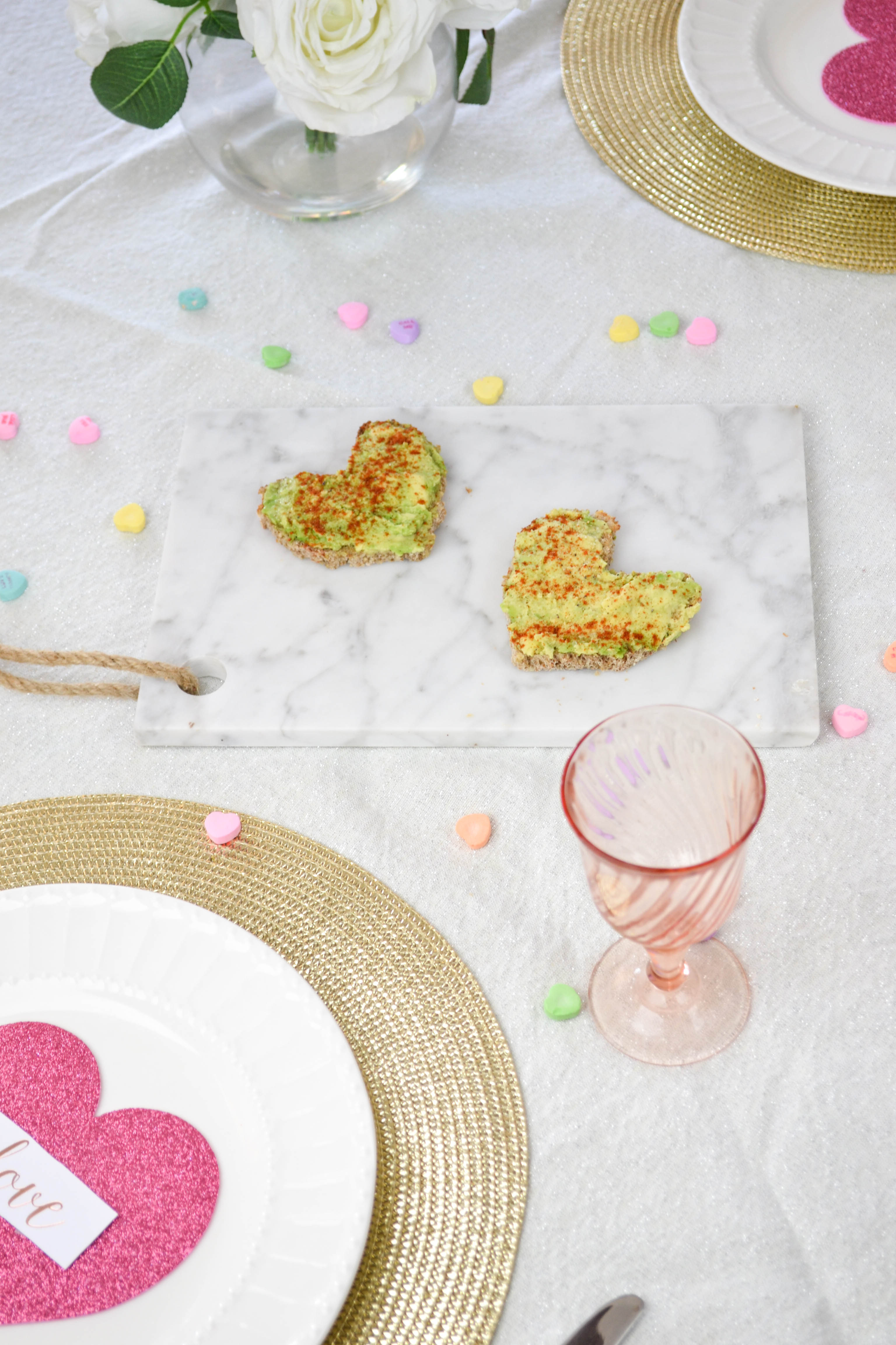 heart shaped avocado toast