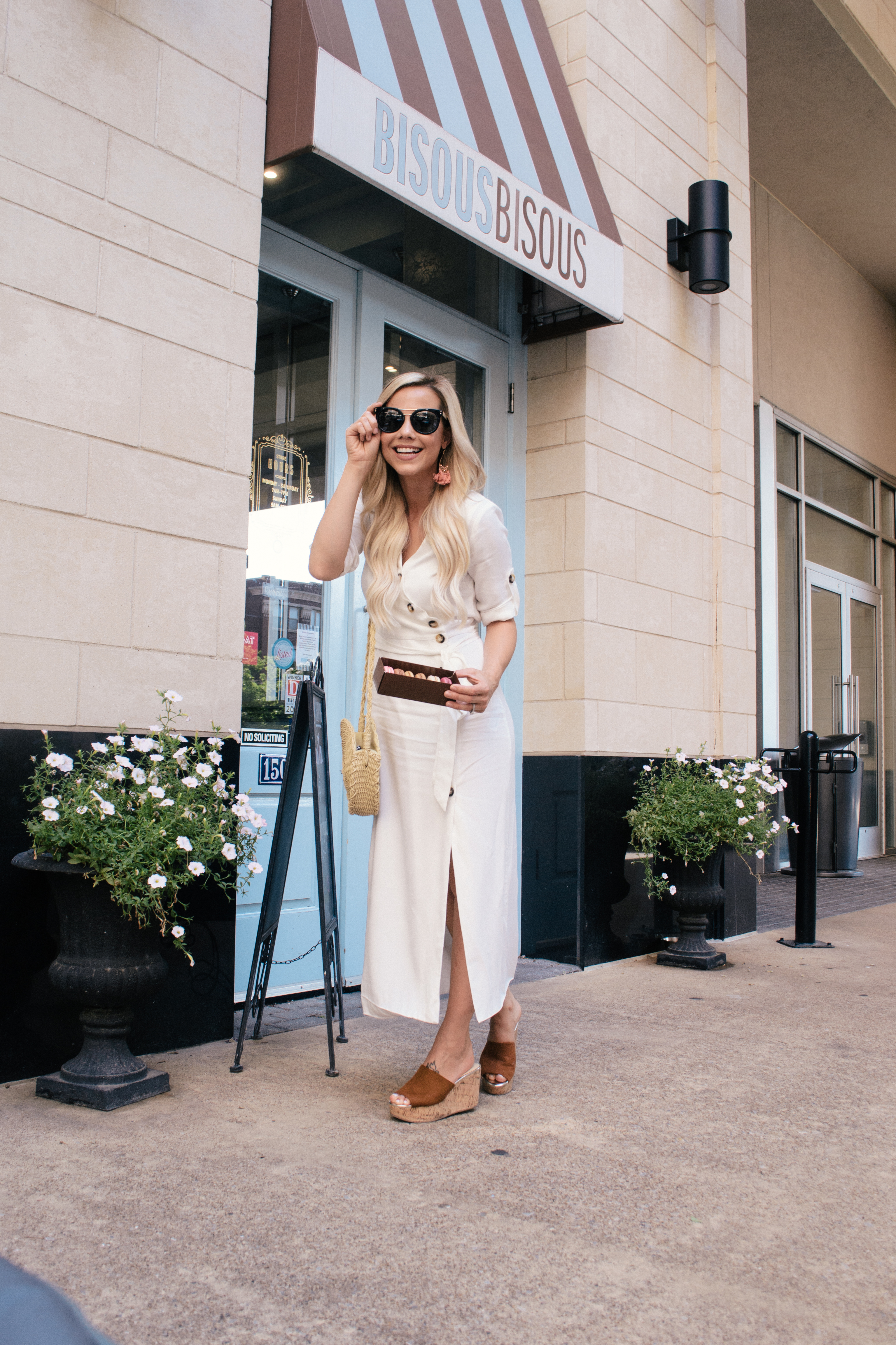 Dallas Macaroon shop, dallas blogger, linen dress for summer