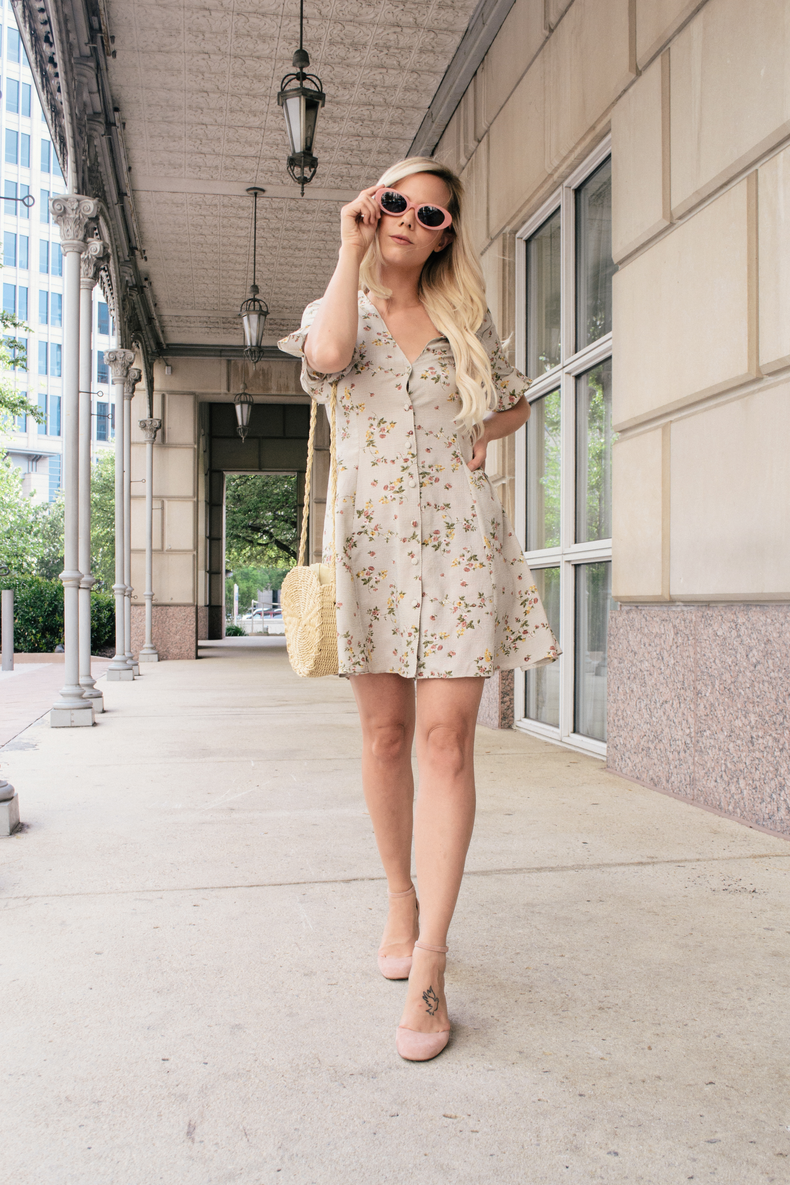 vintage style floral dress