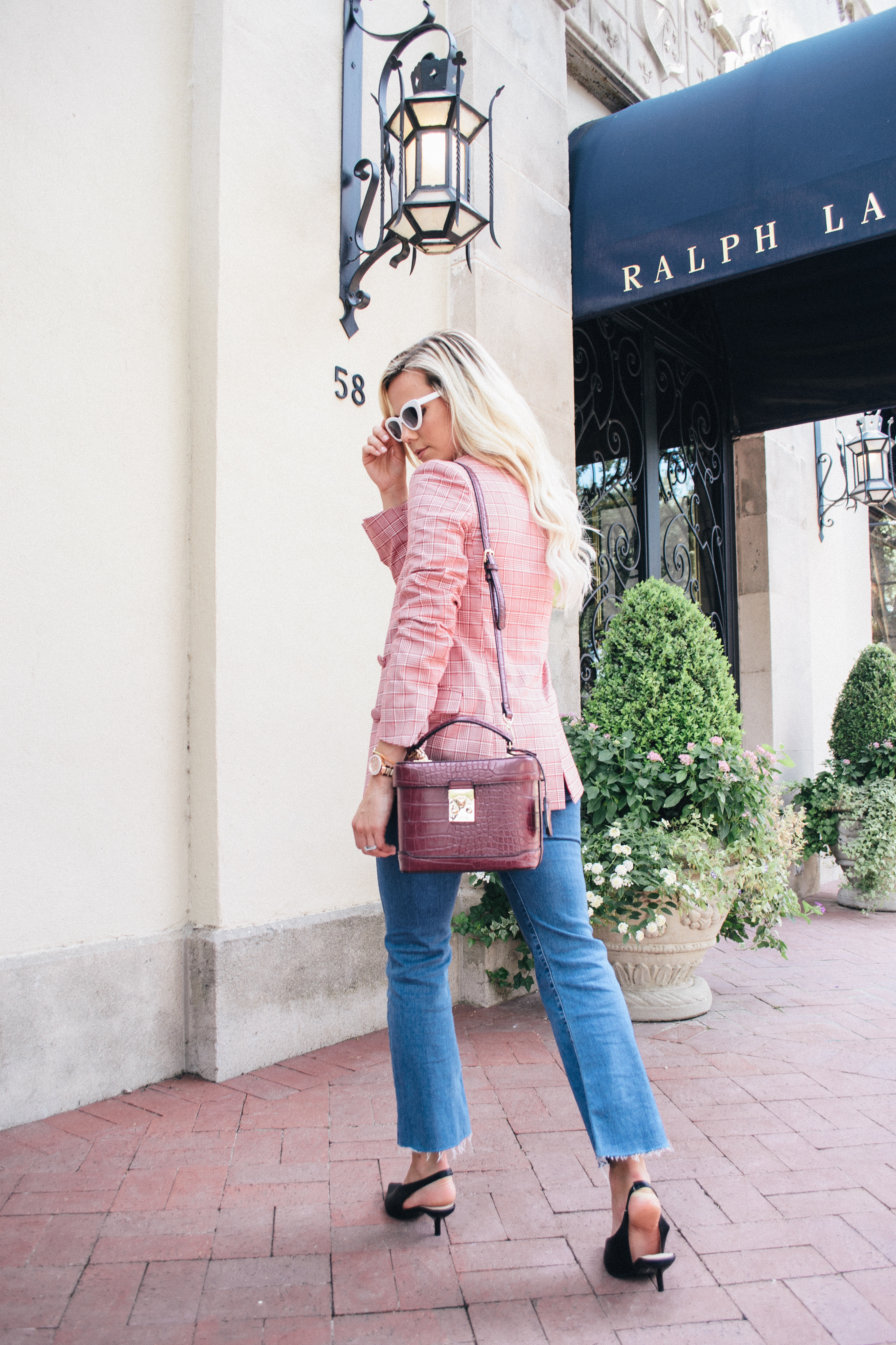 Fall Trend Memo: check blazers, Saville Row fabrics for fall, fall outfit, fall style, dallas blogger, blonde blogger, long blonde hair
