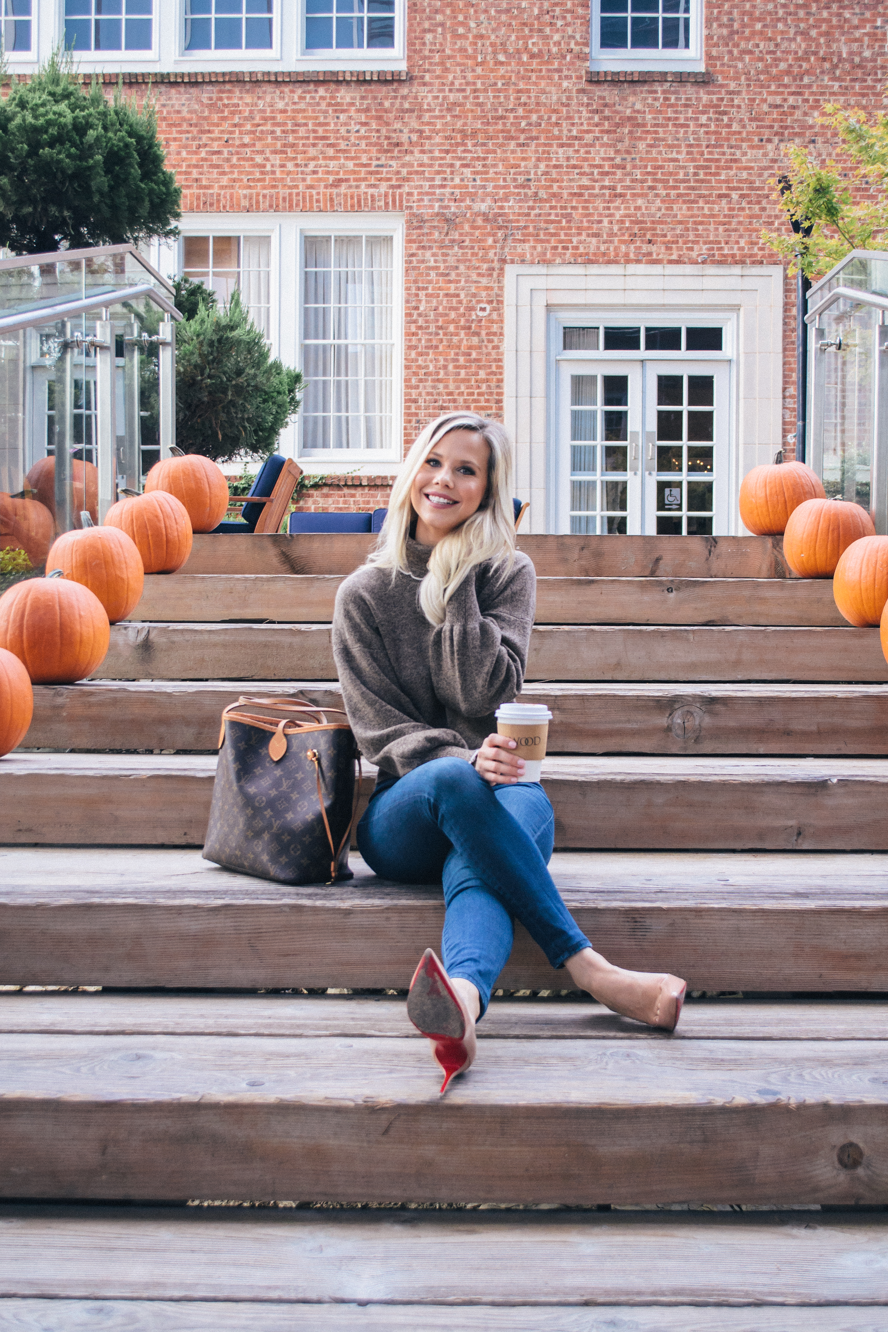 Adorable pumpkin patch outfit #fall #sweater #pumpkinpatch