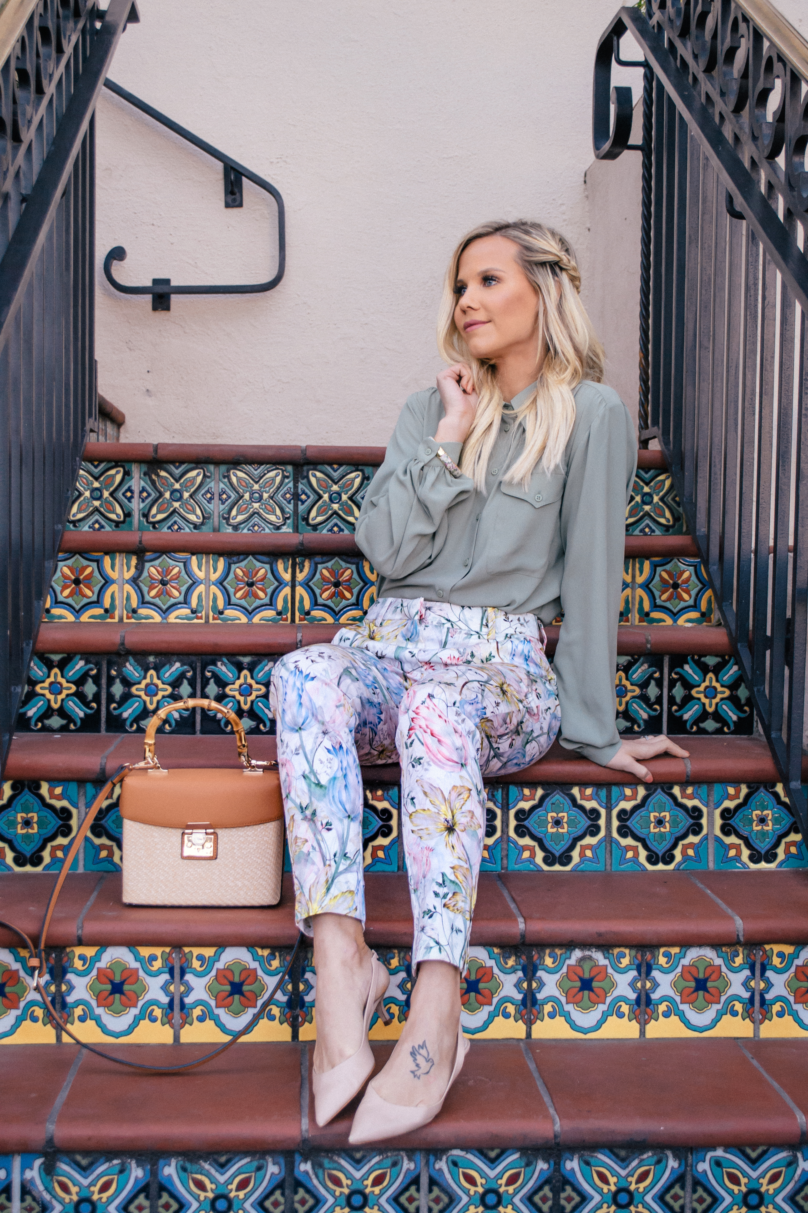 A Non Traditional Work outfit for spring and summer #workoutfit #springoutfit #psring #fashion #floral