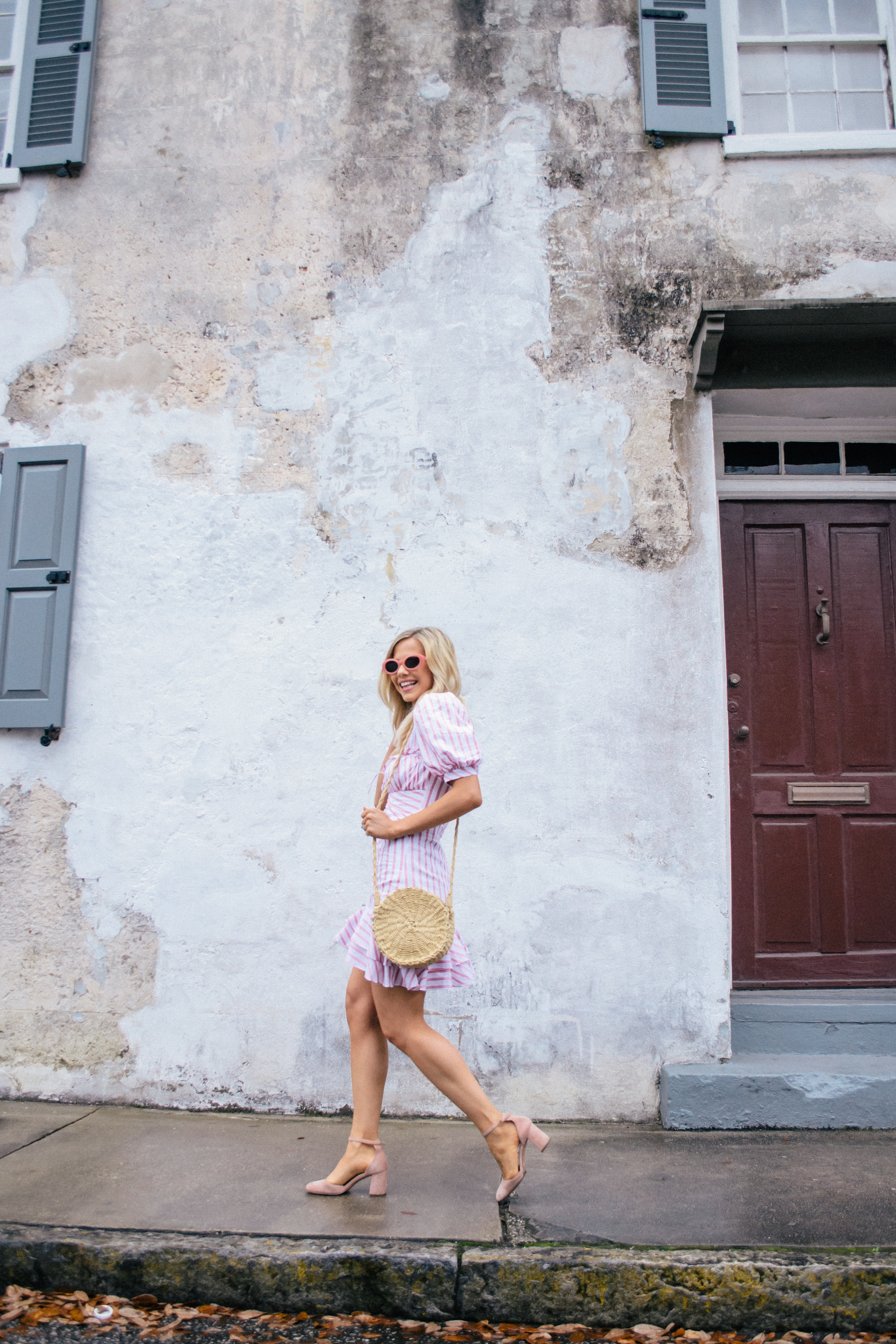 charleston blogger, spring style, woven bags for spring #charleston #spring #style