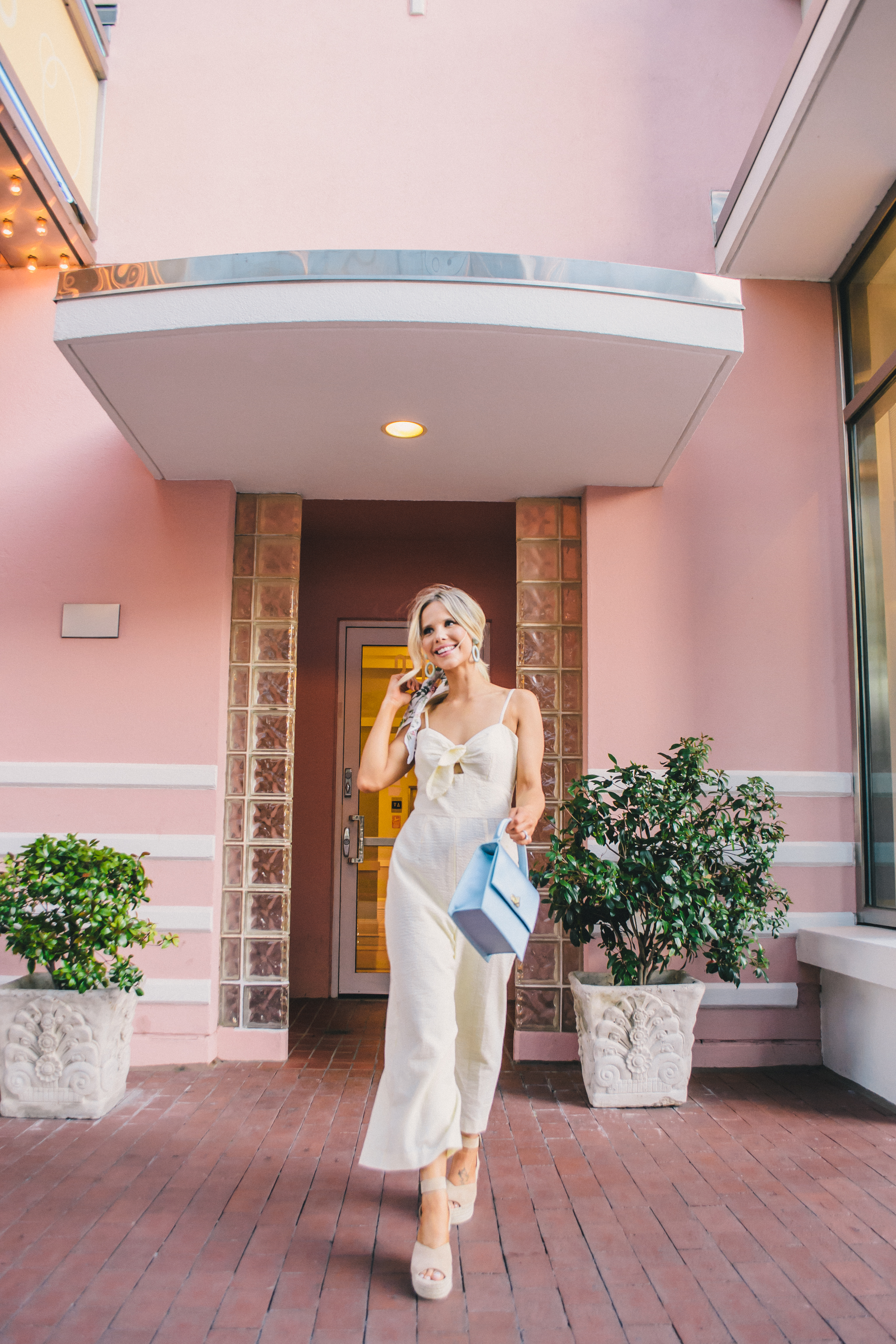vintage inspired style, Neely & Chloe satin lady bag, yellow jumpsuit, summer 2019 outfit #jumpsuit #vintage #style 