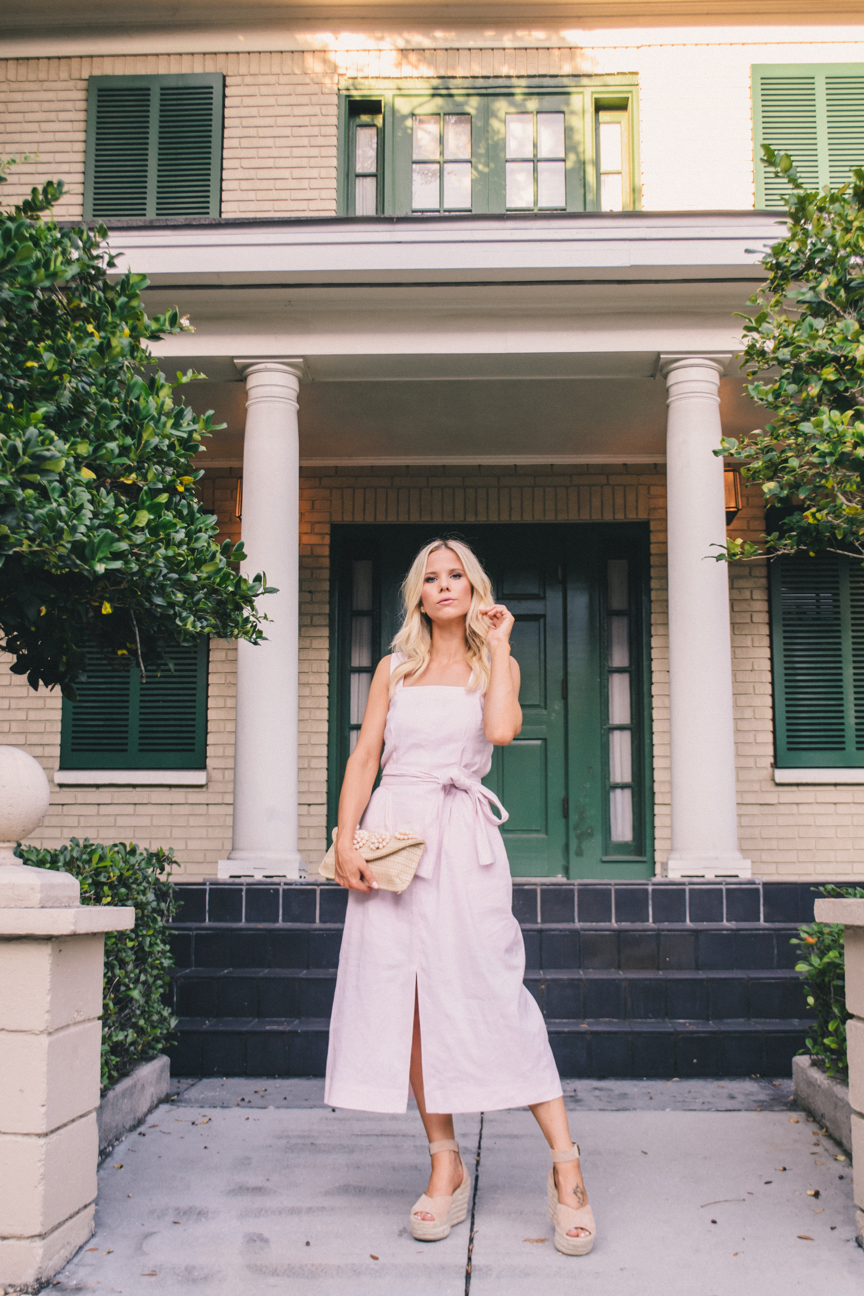 pink linen dress by Vince Cameo #vincecamuto #linendress 