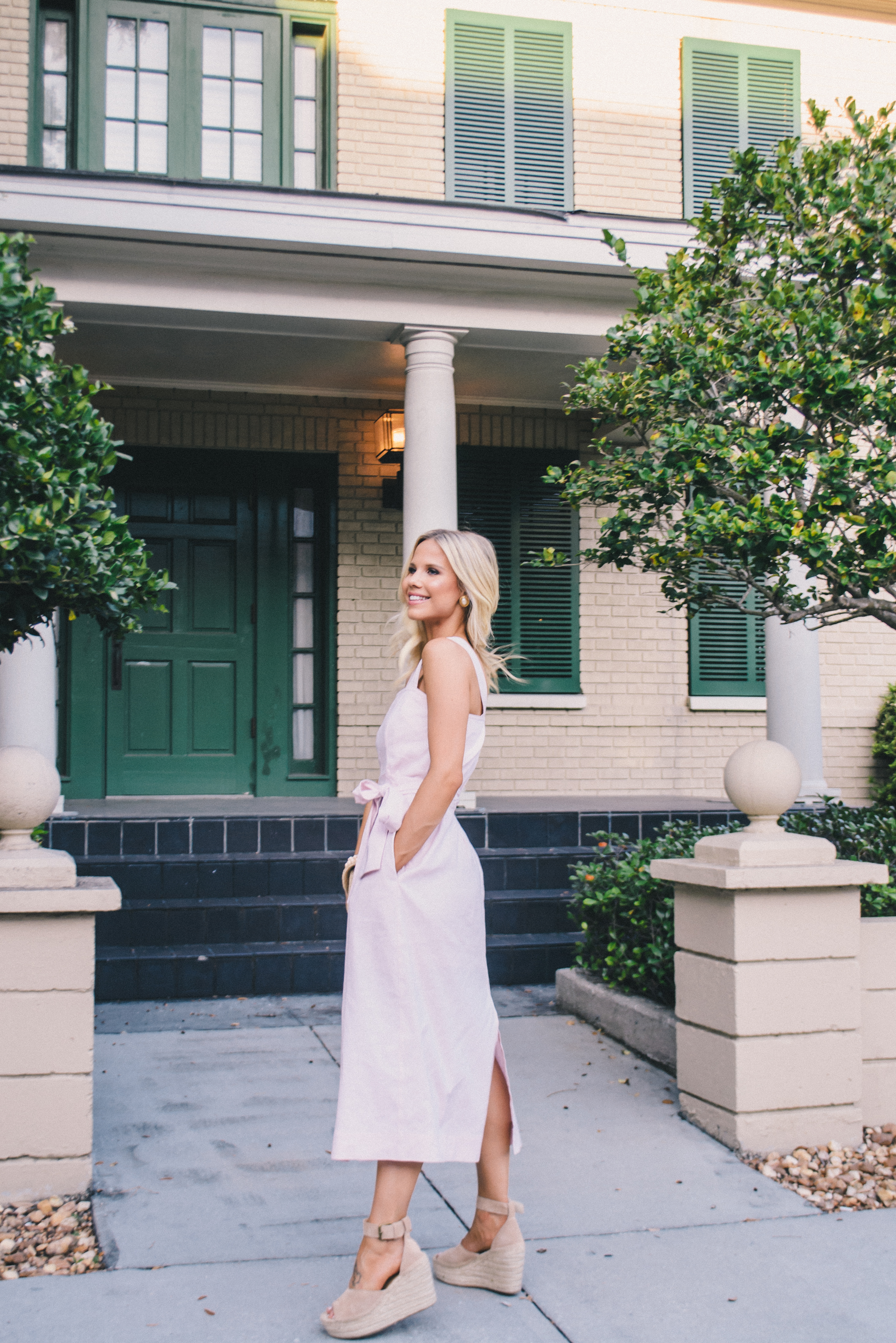 Vince Camuto pink linen dress, summer dress, pink dress, Glam Life Living, Hannah McDonnell, Florida Blogger, Tampa Blogger #tampablogger #floridablogger #linendress