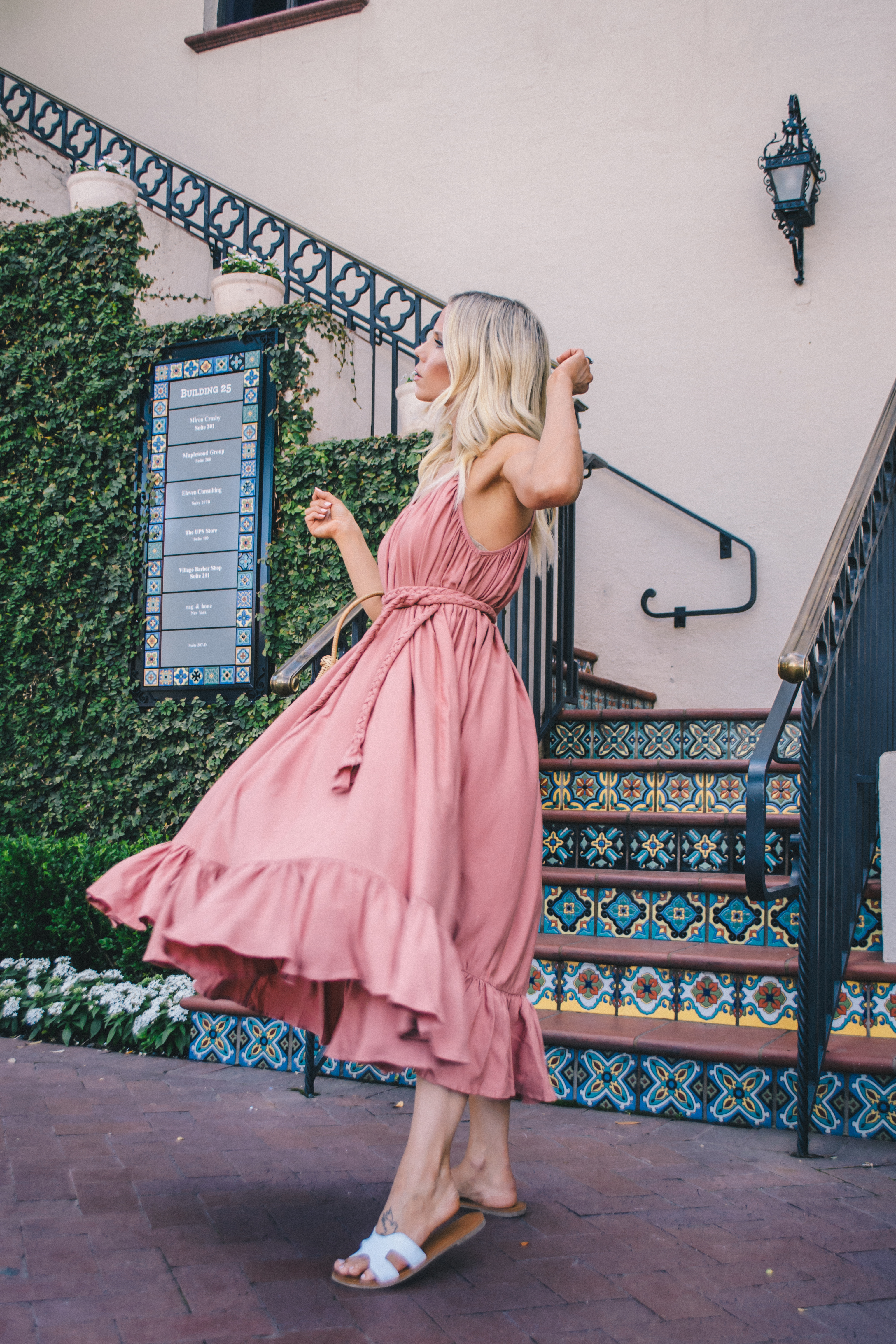 Red Dress flowy belt midi dress perfect for a beach getaway #beachgetaway #reddress #vacation #summerstyle