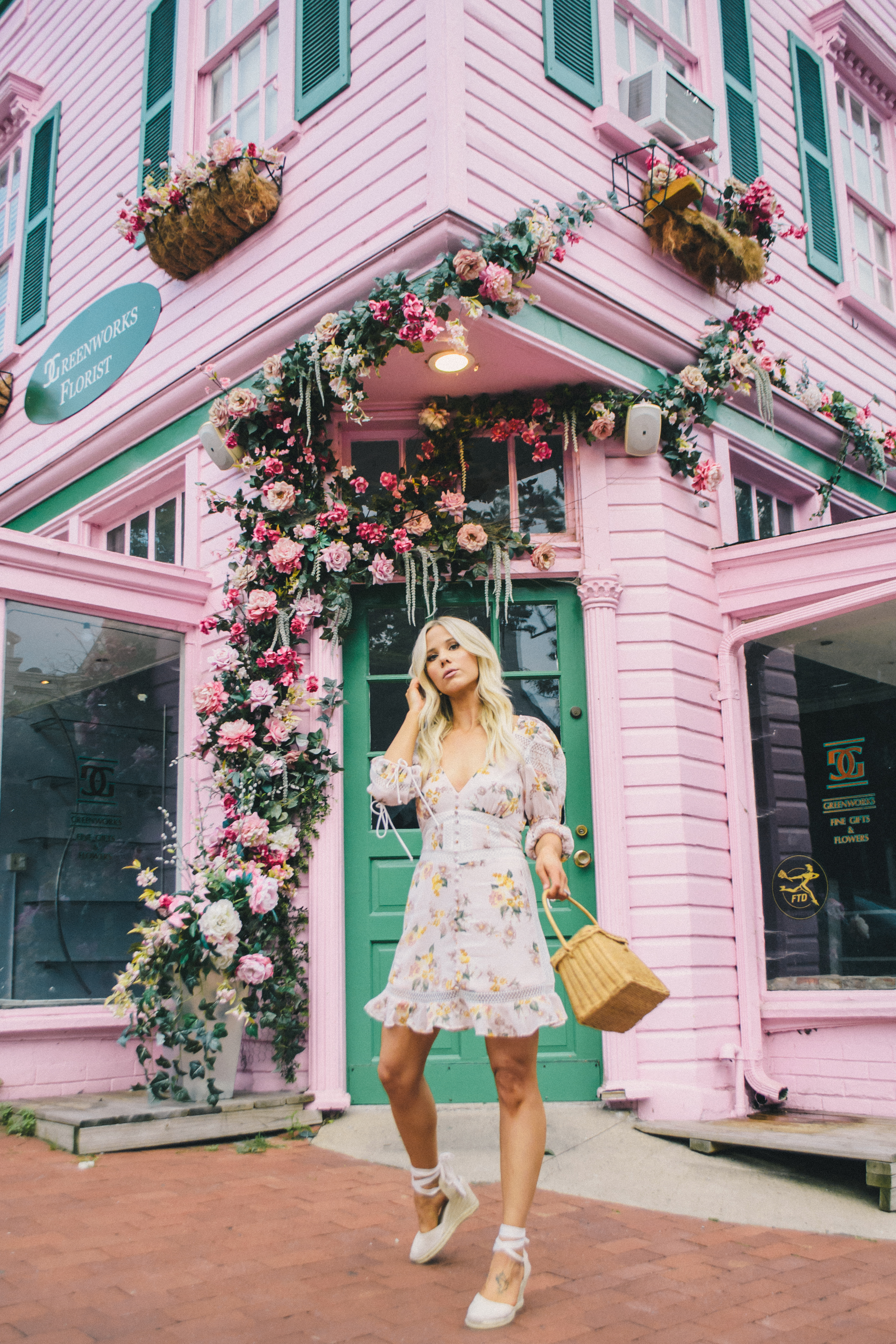 Floral mini dress Love and Lemons, Tampa fashion blogger, Georgetown Washington DC Instagram, Glam Life Living, Hannah McDonnell, summer dress 