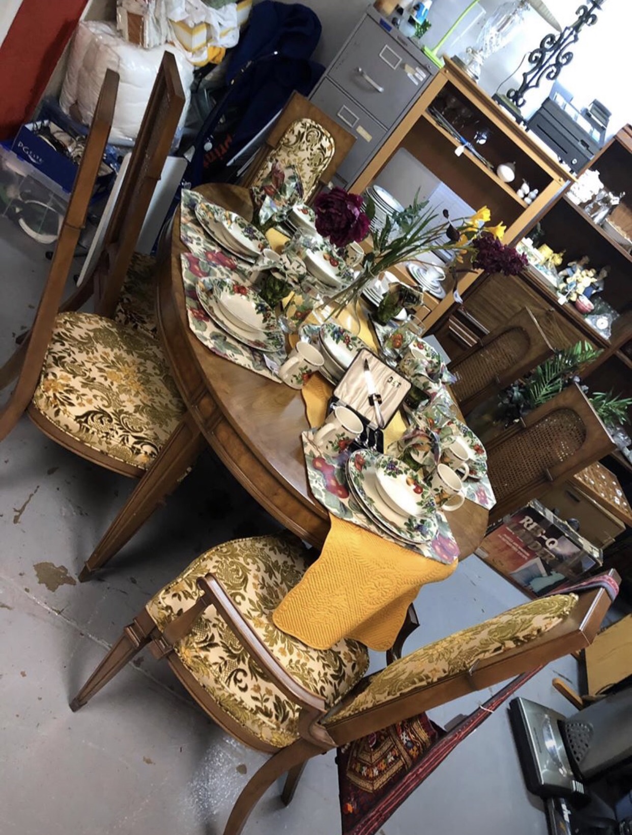 Antique Dining Room Set Before and After 