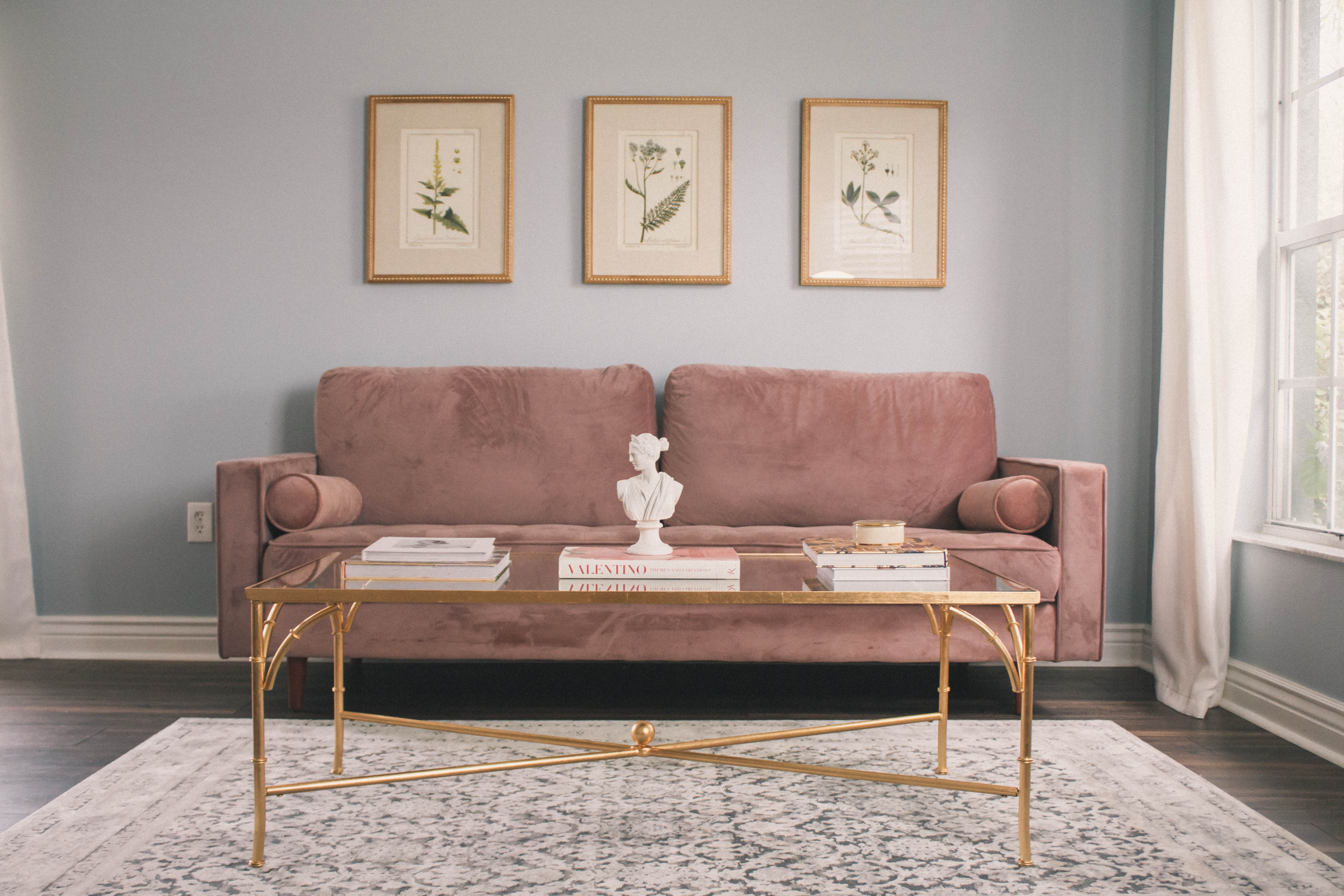 pink couch, french living room #pinkcouch #livingroom 