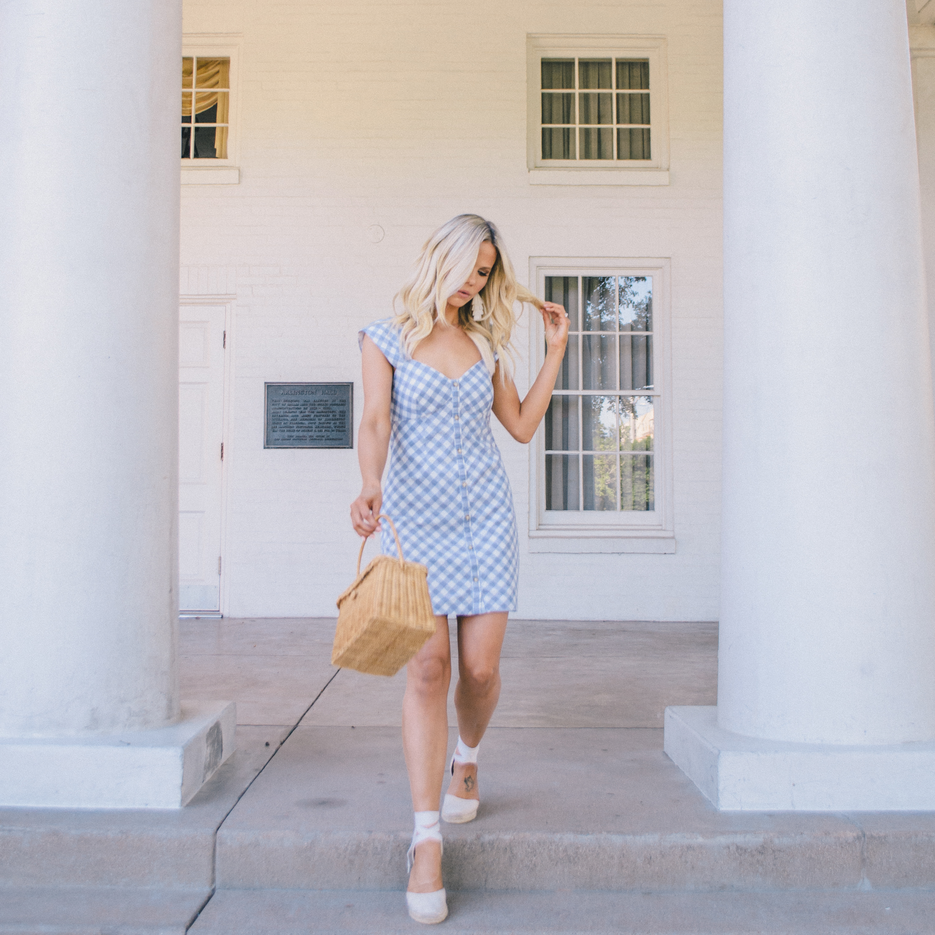 Purple Gingham Dress #gingham #memorialday