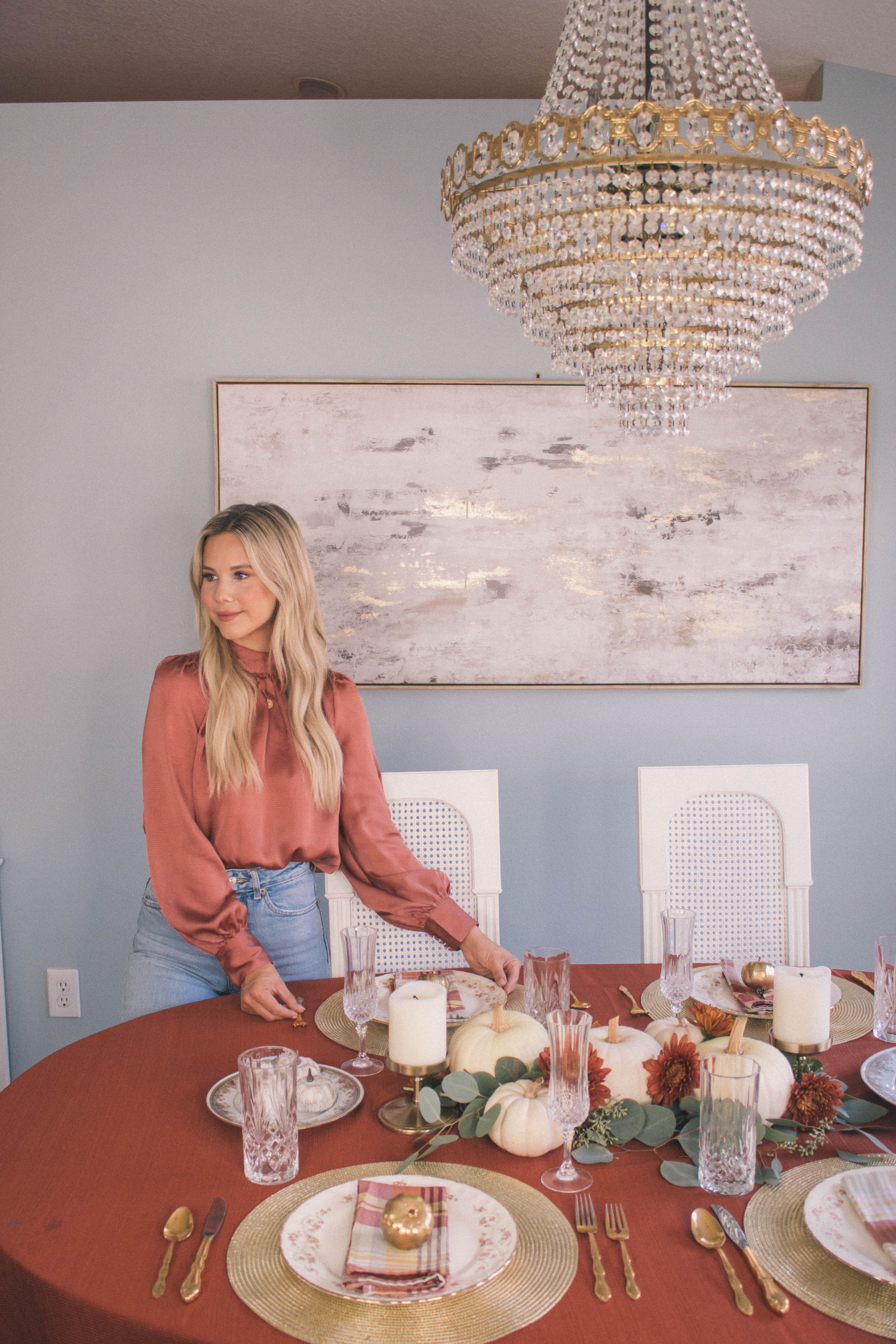 An Autumn Thanksgiving Tablescape #thanksgiving #autumn