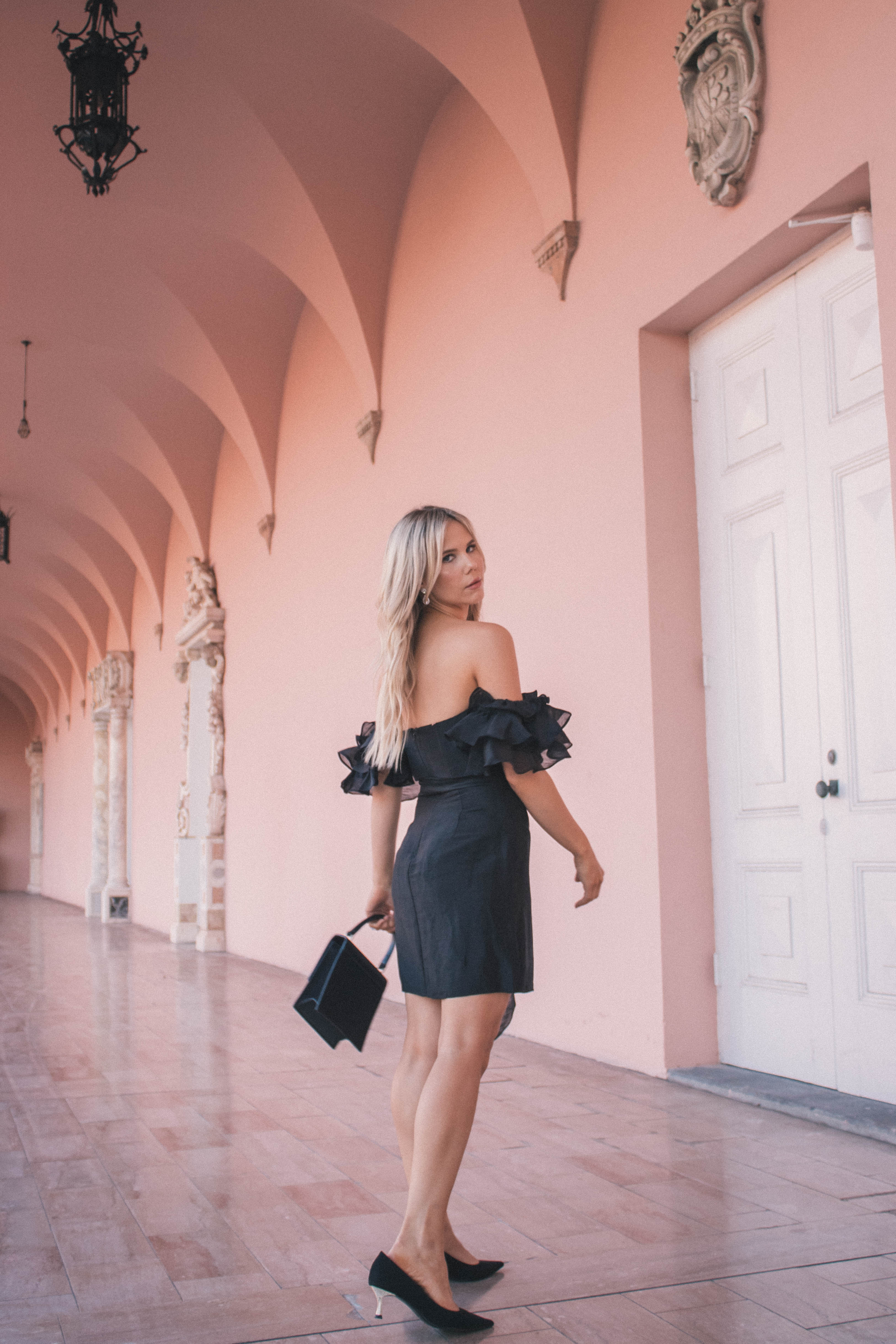 Tulle Mini Dress in Black to Wear for Christmas Eve